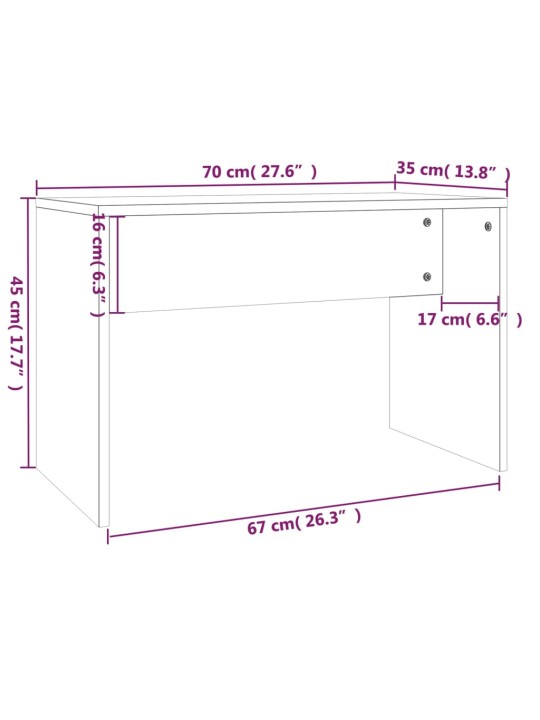 Meikkijakkara musta 70x35x45 cm tekninen puu