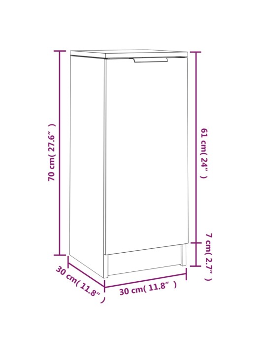 Senkit 2 kpl musta 30x30x70 cm tekninen puu