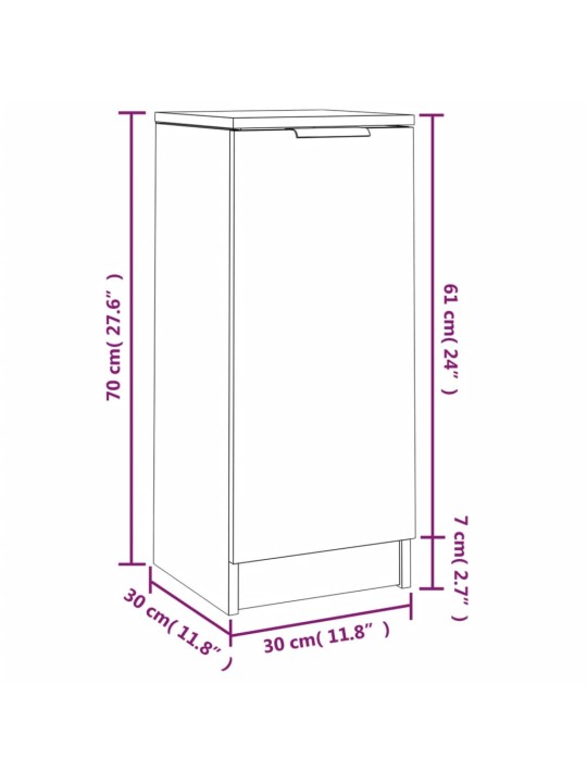 Senkit 2 kpl Sonoma-tammi 30x30x70 cm tekninen puu