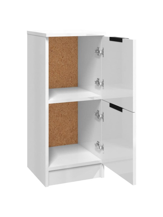 Senkit 2 kpl korkeakiilto valkoinen 30x30x70 cm tekninen puu