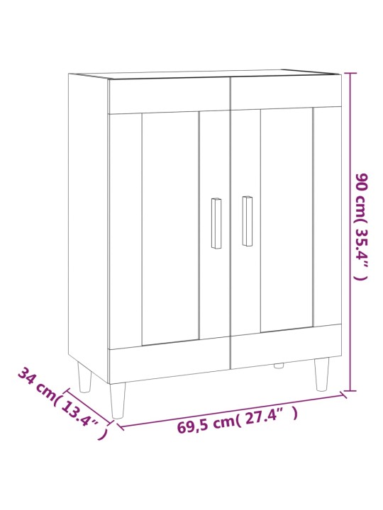 Senkki musta 69,5x34x90 cm tekninen puu