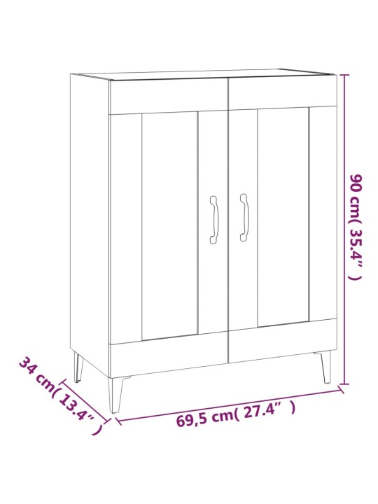 Senkki musta 69,5x34x90 cm tekninen puu