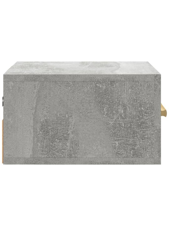 Seinäkiinnitettävä yöpöytä betoninharmaa 35x35x20 cm