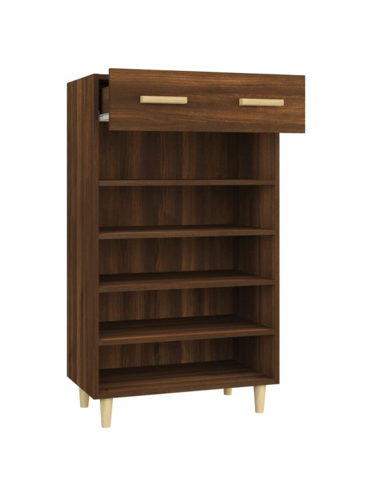 Kenkäkaappi ruskea tammi 60x35x105 cm tekninen puu