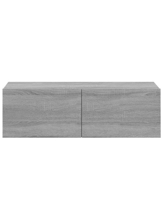 TV-seinäkaapit 2 kpl harmaa Sonoma 100x30x30 cm tekninen puu