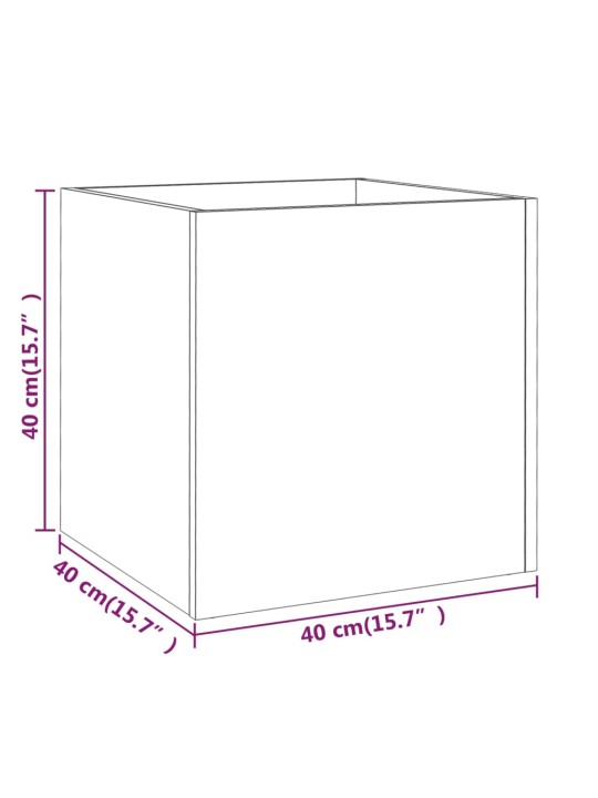 Kukkalaatikko ruskea tammi 40x40x40 cm tekninen puu
