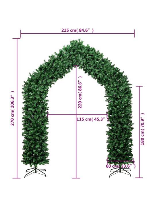 Joulukuusikaari vihreä 270 cm