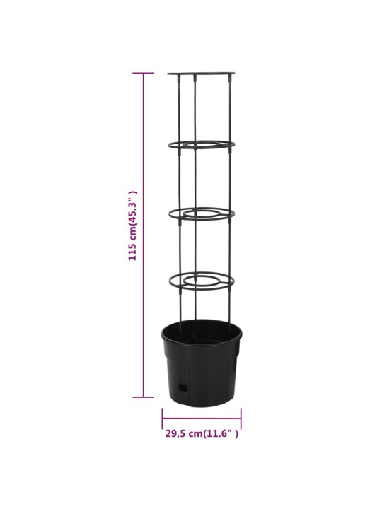 Tomaattiruukku antrasiitti Ø29,5x115 cm polypropeeni