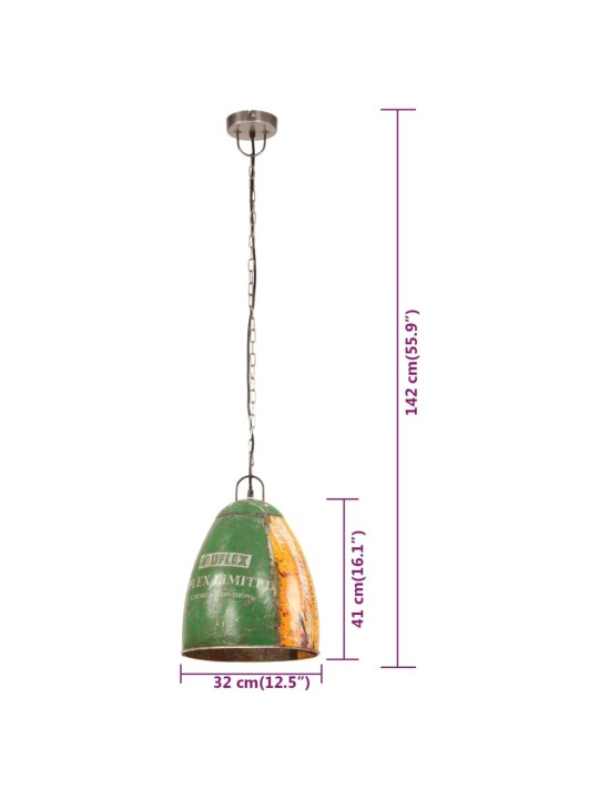 Teollistyylinen riippuvalaisin 25w monivärinen pyöreä 32 cm e27