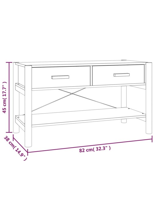 TV-taso musta 82x38x45 cm tekninen puu