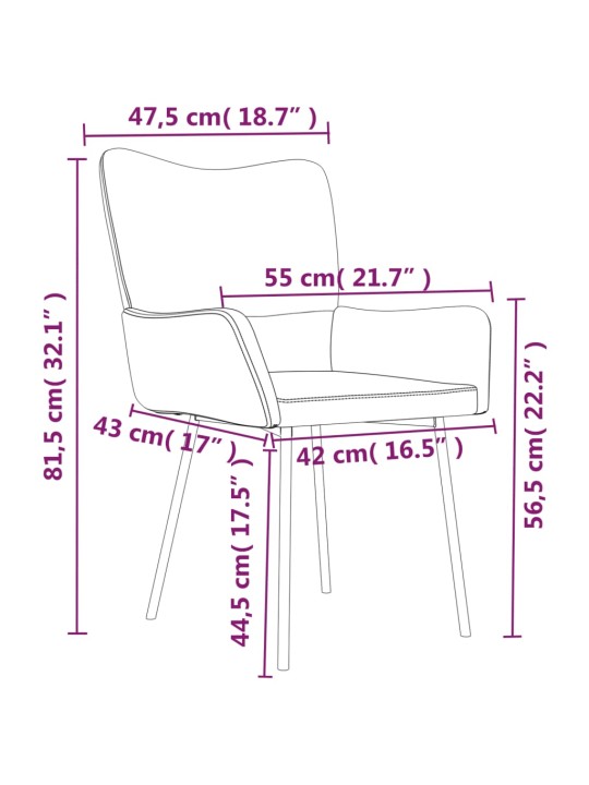 Ruokatuolit 2 kpl vaaleanharmaa sametti