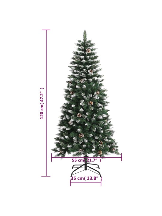 Tekojoulukuusi jalustalla vihreä 120 cm PVC