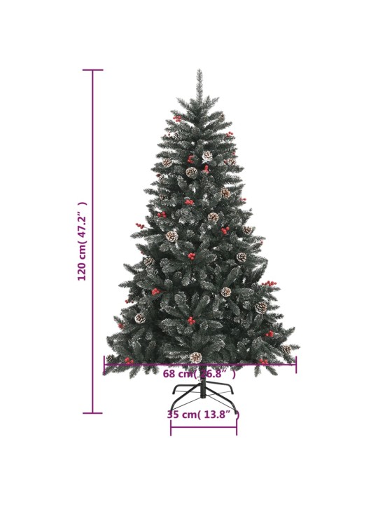 Tekojoulukuusi jalustalla vihreä 120 cm PVC