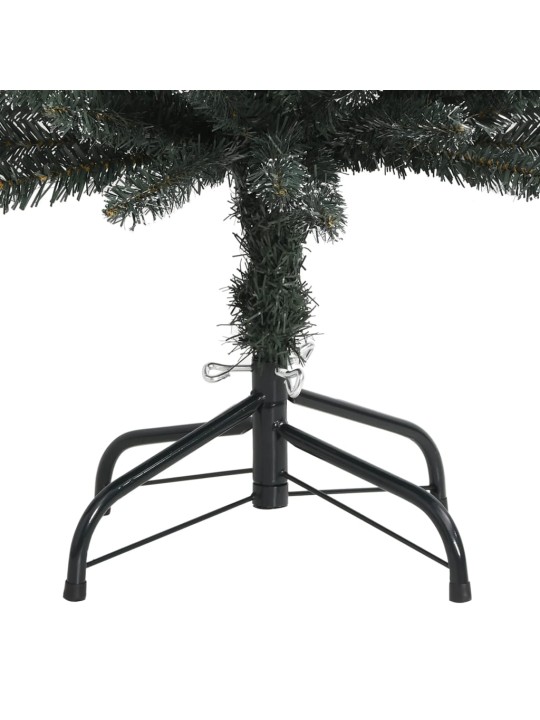 Ohut Tekojoulukuusi jalustalla vihreä 210 cm PVC