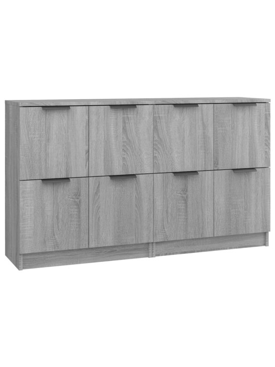 Senkit 2 kpl harmaa Sonoma 60x30x70 cm tekninen puu