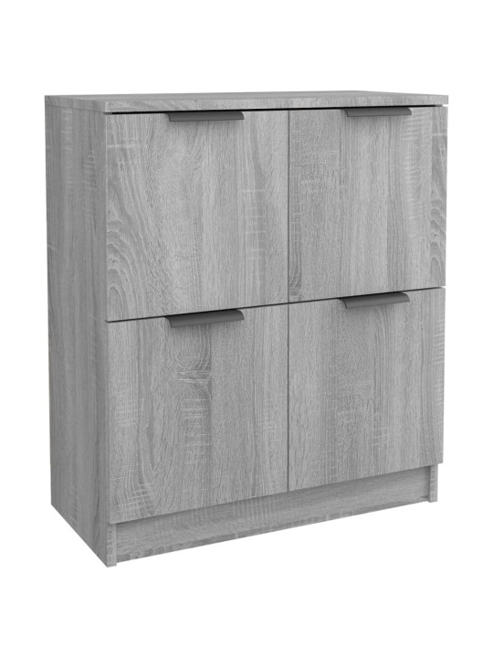 Senkit 2 kpl harmaa Sonoma 60x30x70 cm tekninen puu