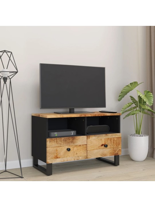 TV-taso 70x33x46 cm täysi mangopuu