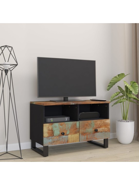 TV-taso 70x33x46 cm kierrätetty täyspuu