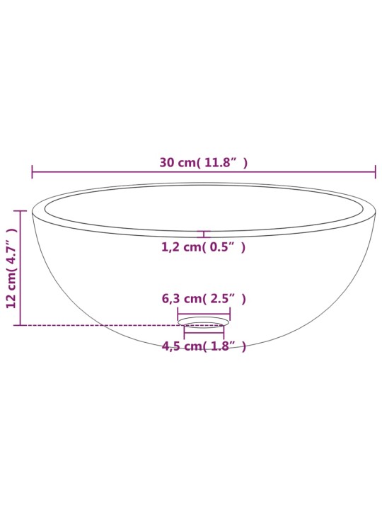 Pesuallas karkaistu lasi 30x12 cm himmeä