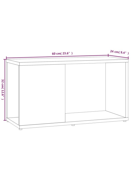 TV-taso ruskea tammi 60x24x32 cm tekninen puu