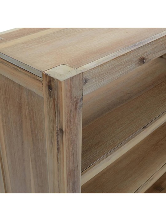 Kirjahylly 6 tasoa 80x30x170 cm täysi akasiapuu