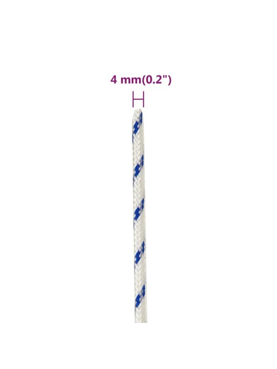 Veneköysi valkoinen 4 mm 25 m polypropeeni