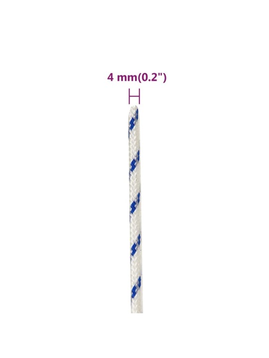Veneköysi valkoinen 4 mm 500 m polypropeeni