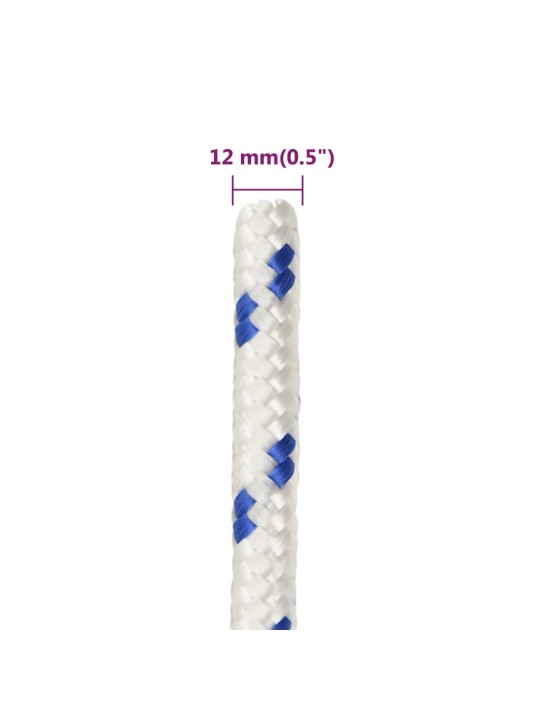 Veneköysi valkoinen 12 mm 25 m polypropeeni