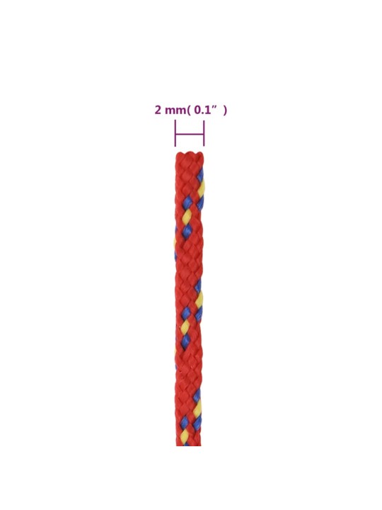 Veneköysi punainen 2 mm 25 m polypropeeni