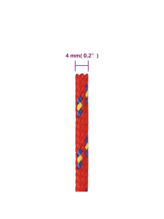 Veneköysi punainen 4 mm 25 m polypropeeni