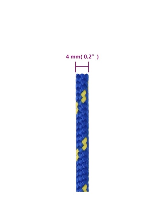 Veneköysi sininen 4 mm 25 m polypropeeni