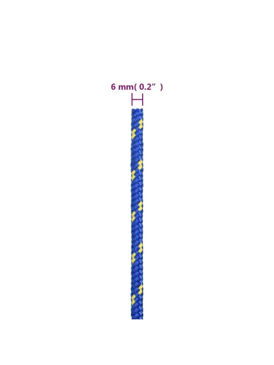 Veneköysi sininen 6 mm 250 m polypropeeni