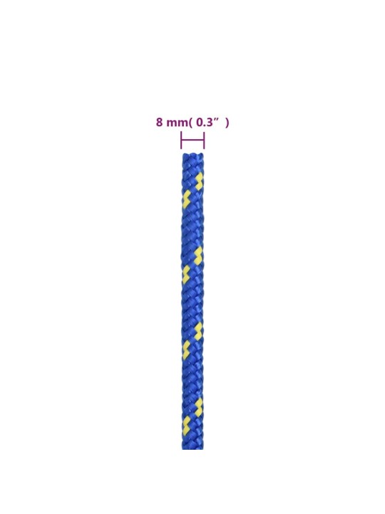 Veneköysi sininen 8 mm 25 m polypropeeni