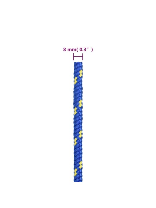 Veneköysi sininen 8 mm 50 m polypropeeni