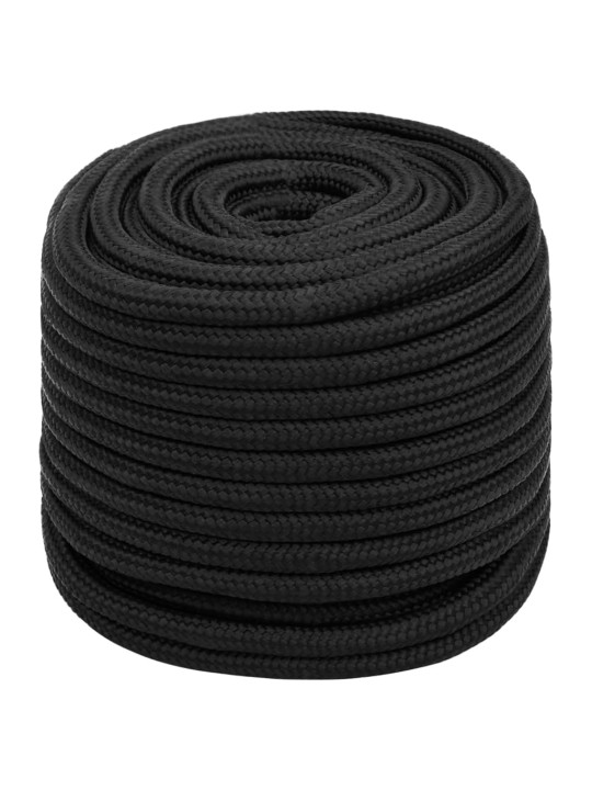 Veneköysi täysmusta 16 mm 25 m polypropeeni