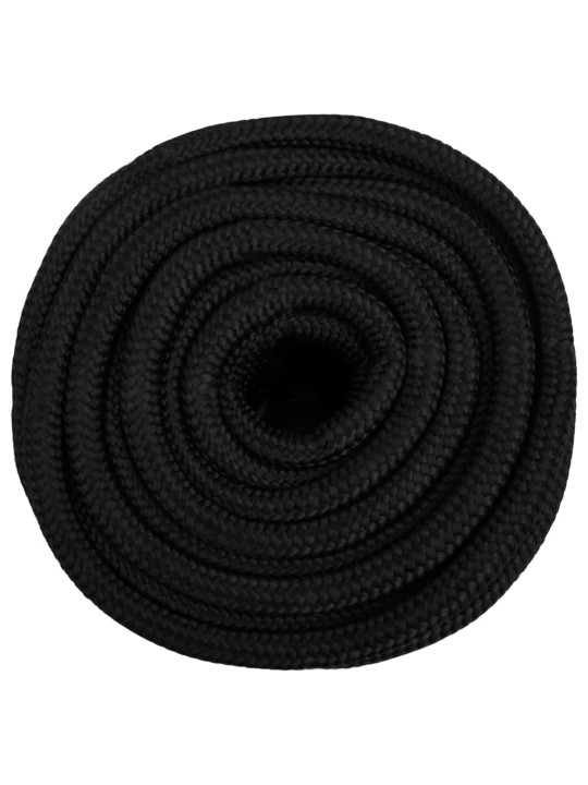 Veneköysi täysmusta 16 mm 25 m polypropeeni