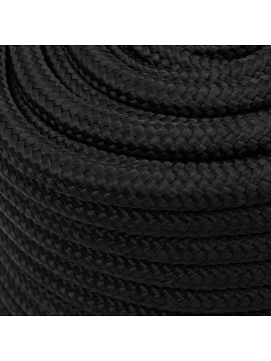 Veneköysi täysmusta 18 mm 25 m polypropeeni