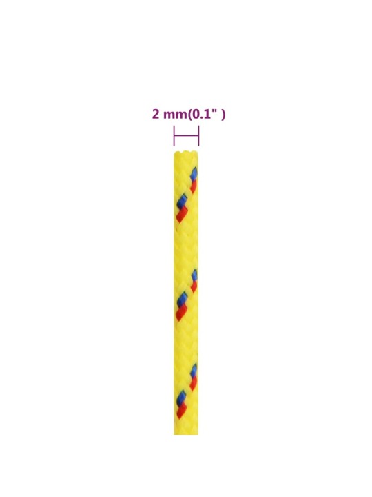 Veneköysi keltainen 2 mm 50 m polypropeeni