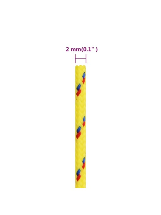 Veneköysi keltainen 2 mm 100 m polypropeeni