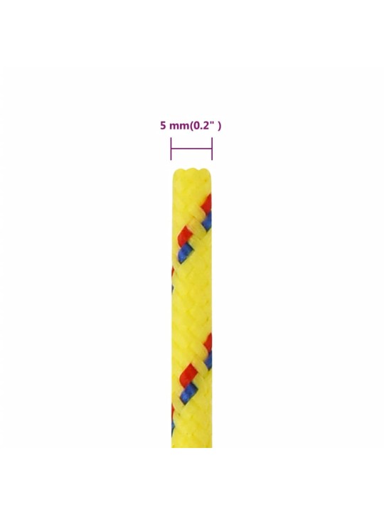 Veneköysi keltainen 5 mm 25 m polypropeeni