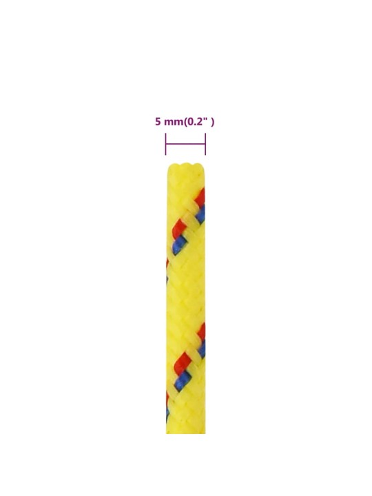 Veneköysi keltainen 5 mm 250 m polypropeeni