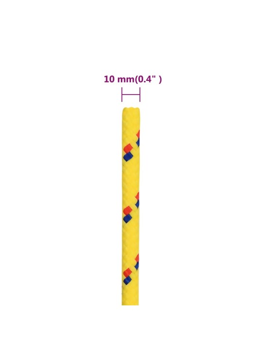 Veneköysi keltainen 10 mm 25 m polypropeeni