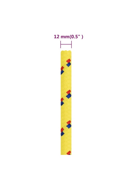 Veneköysi keltainen 12 mm 25 m polypropeeni