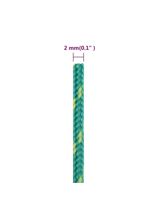 Veneköysi vihreä 2 mm 100 m polypropeeni