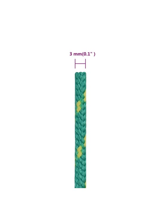 Veneköysi vihreä 3 mm 25 m polypropeeni