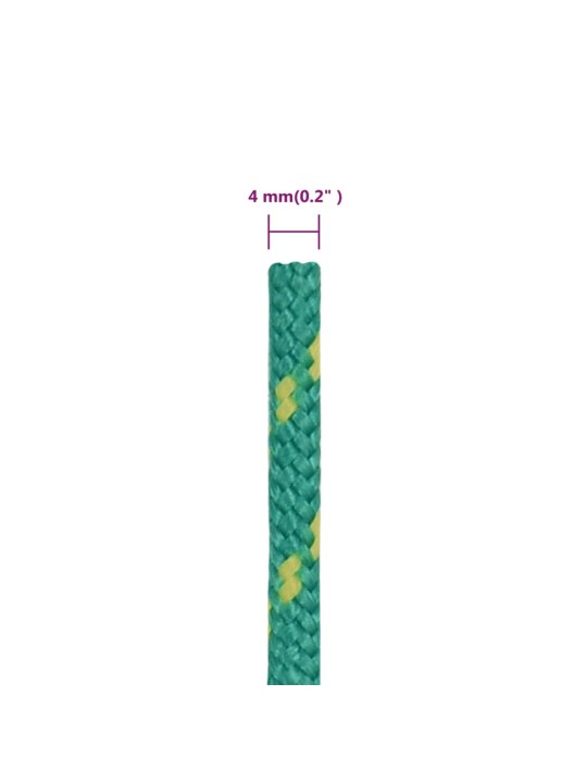 Veneköysi vihreä 4 mm 250 m polypropeeni