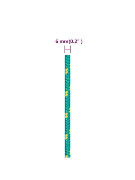 Veneköysi vihreä 6 mm 25 m polypropeeni