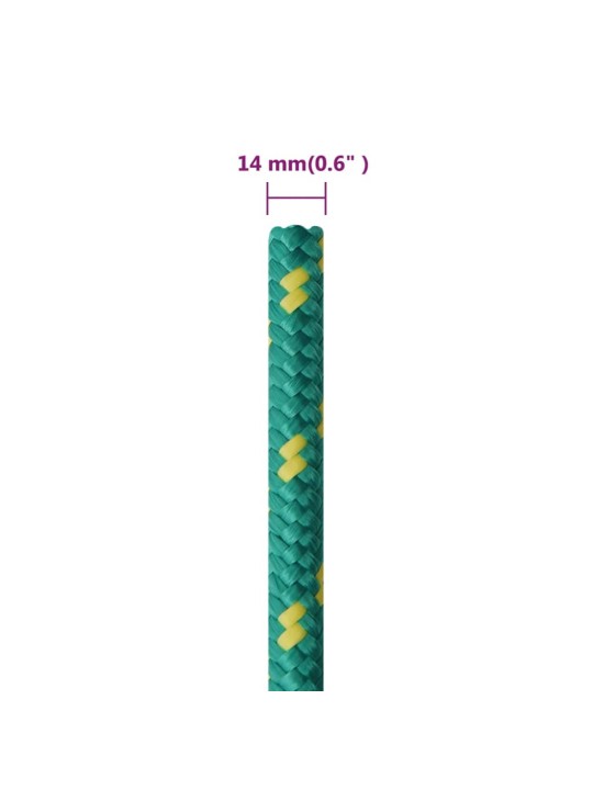 Veneköysi vihreä 14 mm 25 m polypropeeni