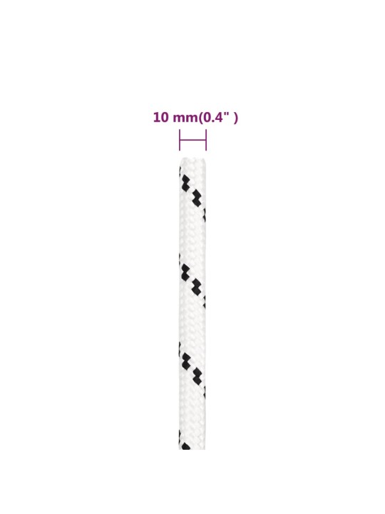 Työköysi valkoinen 10 mm 100 m polyesteri