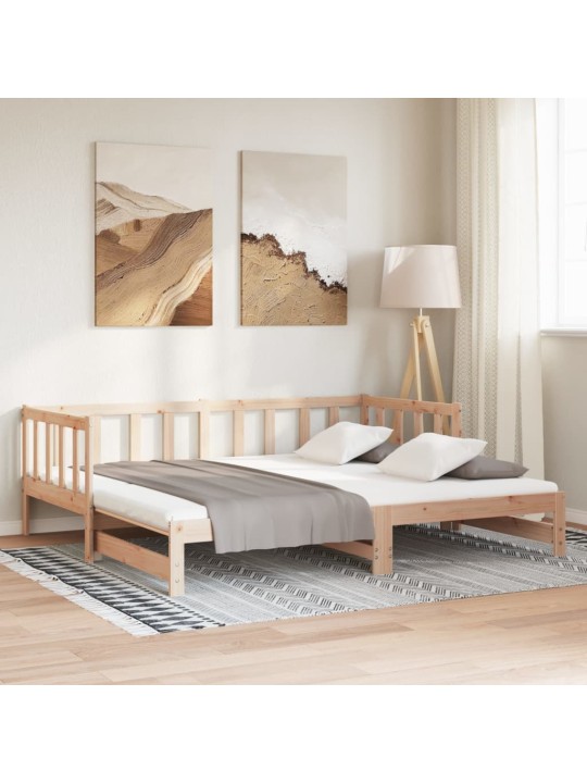 Sohvasänky ulosvedettävä 2x (80x200) cm täysi mänty